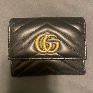 Authentic Gucci GG Marmont Matelessé Wallet
